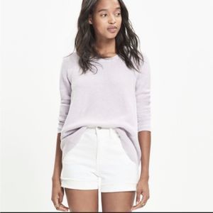 madewell riverside textured sweater purple